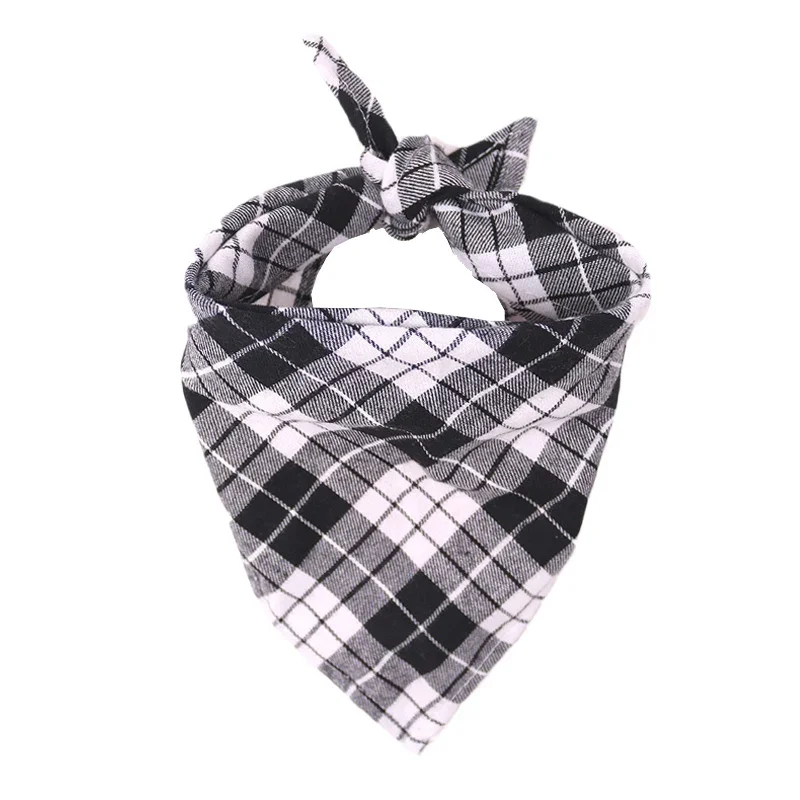 Zachte geruite hondenbandana 100% Katoen Comfortabele Driehoek Sjaal Verkrijgbaar in Klein en Groot - Afbeelding 9