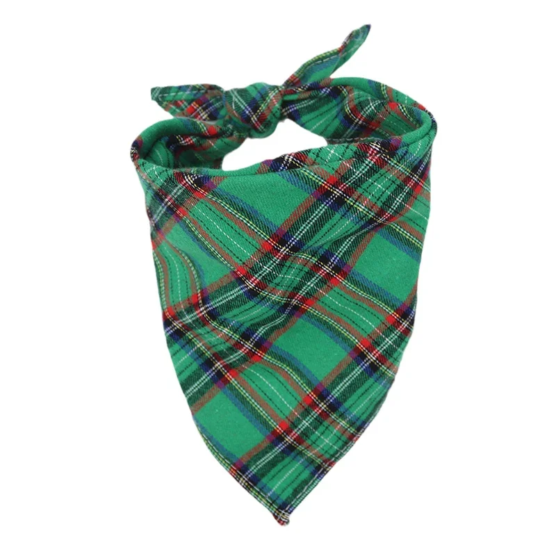 Zachte geruite hondenbandana 100% Katoen Comfortabele Driehoek Sjaal Verkrijgbaar in Klein en Groot - Afbeelding 7