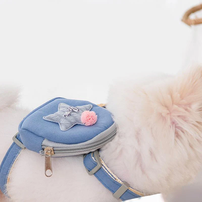 Schattig Hondentuigje met Rugzak Verstelbaar Duurzaam Nylon Ideaal voor Snoepjes Accessoires - Afbeelding 6