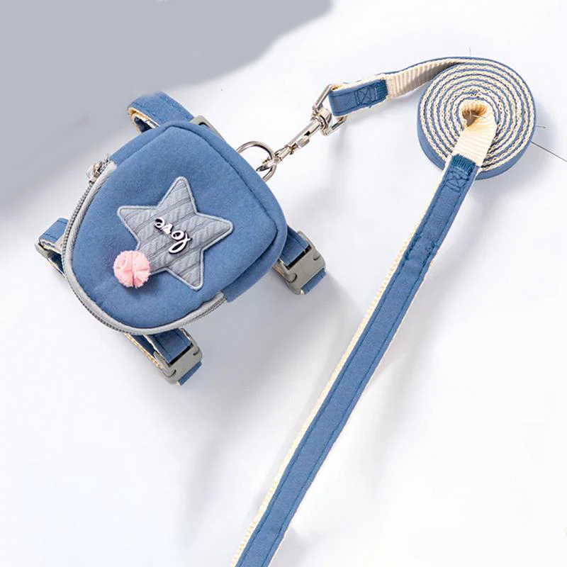 Schattig Hondentuigje met Rugzak Verstelbaar Duurzaam Nylon Ideaal voor Snoepjes Accessoires - Afbeelding 7