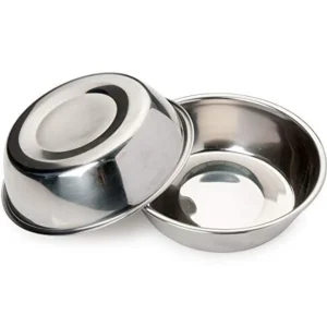 Tweedelige Roestvrijstalen Hondenbakken Set Voor Voer en Water Roestbestendig en Duurzaam