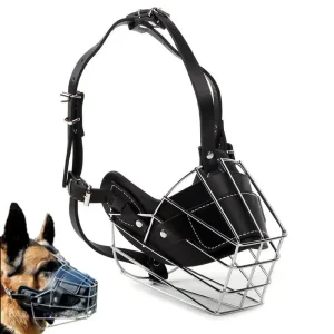 Zachte leren hondensnuit met verstelbare riemen en duurzaam ontwerp voor training en comfort