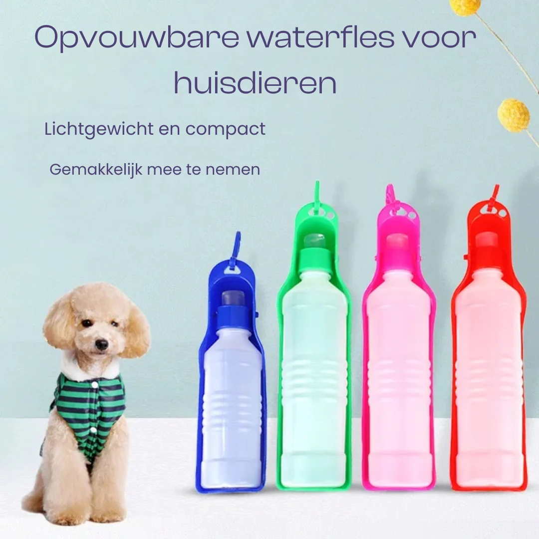 Opvouwbare Waterfles Voor Huisdieren BPA-vrij Multifunctioneel Ruimtebesparend Voor Buitenavonturen - Afbeelding 7