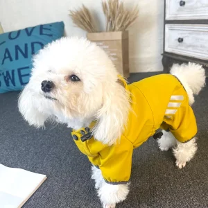 Verstelbare regenjas voor honden Waterdicht Reflecterend Polyester Lichtgewicht Meerdere Maten voor Alle Rassen