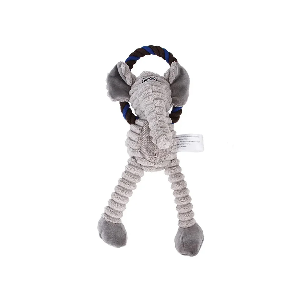 Duurzaam piepend pluchen hondenspeeltje ter bevordering van de tandgezondheid en interactief spelen 31 cm - Afbeelding 8