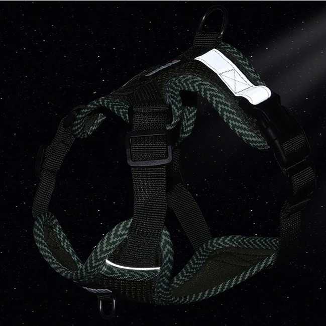 Ademend Klein Hondentuig En Riem set reflecterend - Afbeelding 5