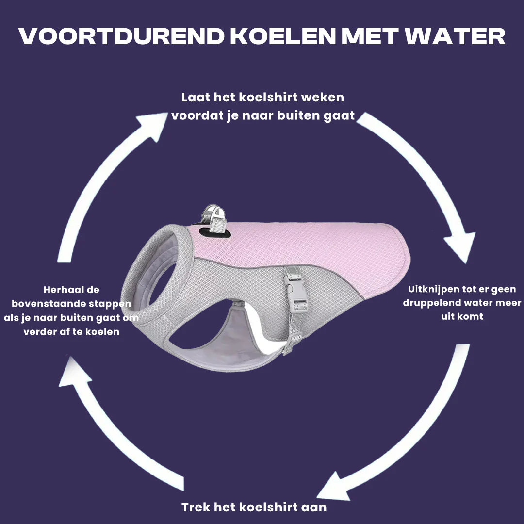 Koelvest voor Honden Met UV-Bescherming Lichtgewicht en Verstelbare Pasvorm - Afbeelding 4