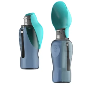 waterfles voor honden met drink bakje