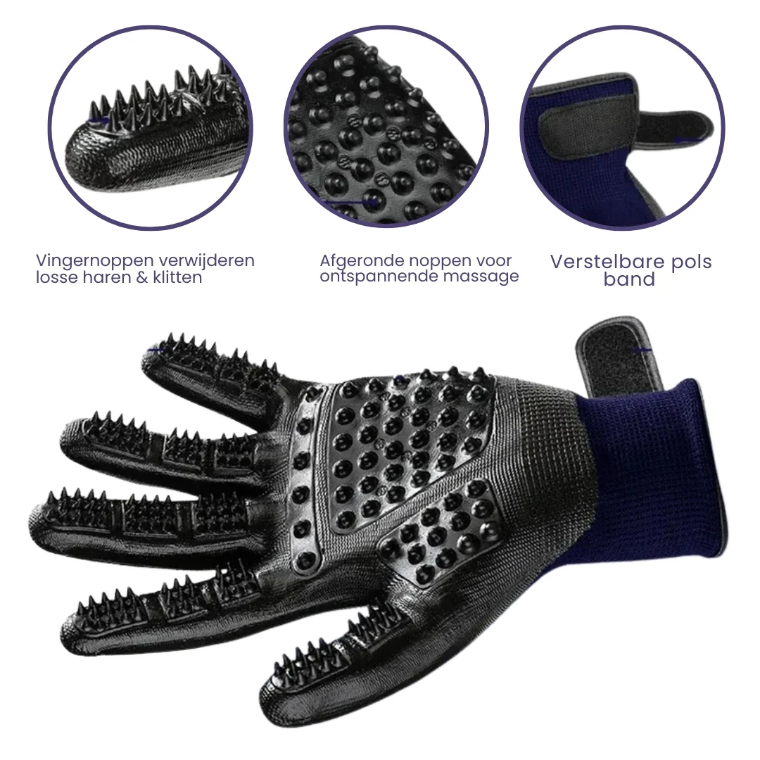 Verharingshandschoenen Huisdieren Efficiënte Ontharing Comfortabele Massage Veelzijdig Rubber Gemakkelijk Schoon te Maken - Afbeelding 4