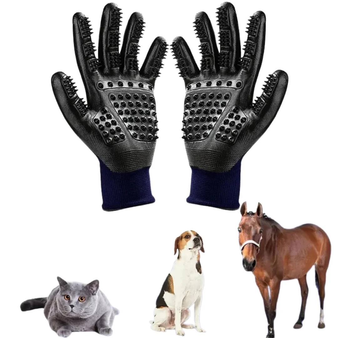 Verharingshandschoenen Huisdieren Efficiënte Ontharing Comfortabele Massage Veelzijdig Rubber Gemakkelijk Schoon te Maken - Afbeelding 6
