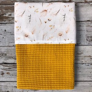Babydeken boho bohemian okergeel