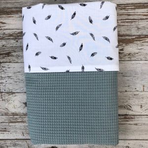 Babydeken veren oudgroen