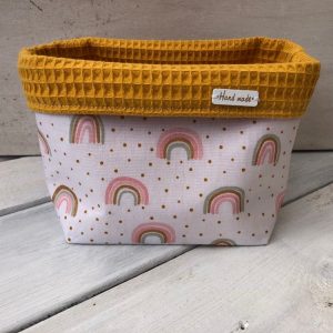 Commodemandje Regenboog Metallic Okergeel Andersom