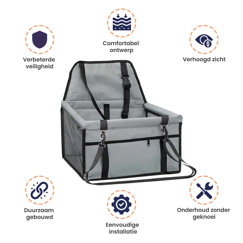 Draagbare Hondenstoel Voor In De Auto - Afbeelding 3