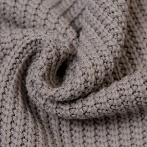 Gebreide babydeken Taupe Verschillende formaten