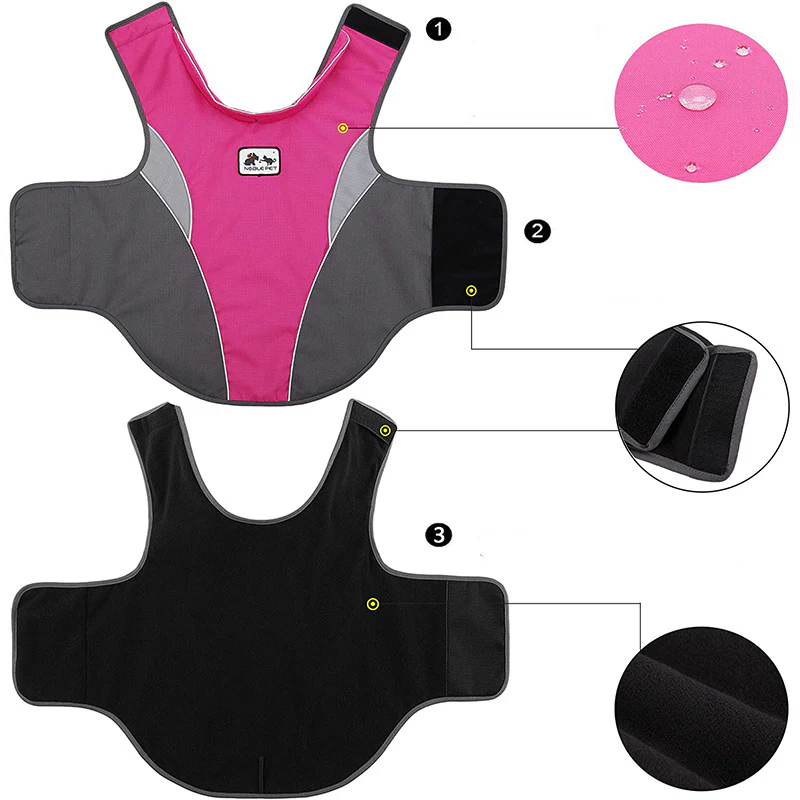 Reflecterende Hondenjas Hoogwaardig Waterdicht Winddicht - Afbeelding 5