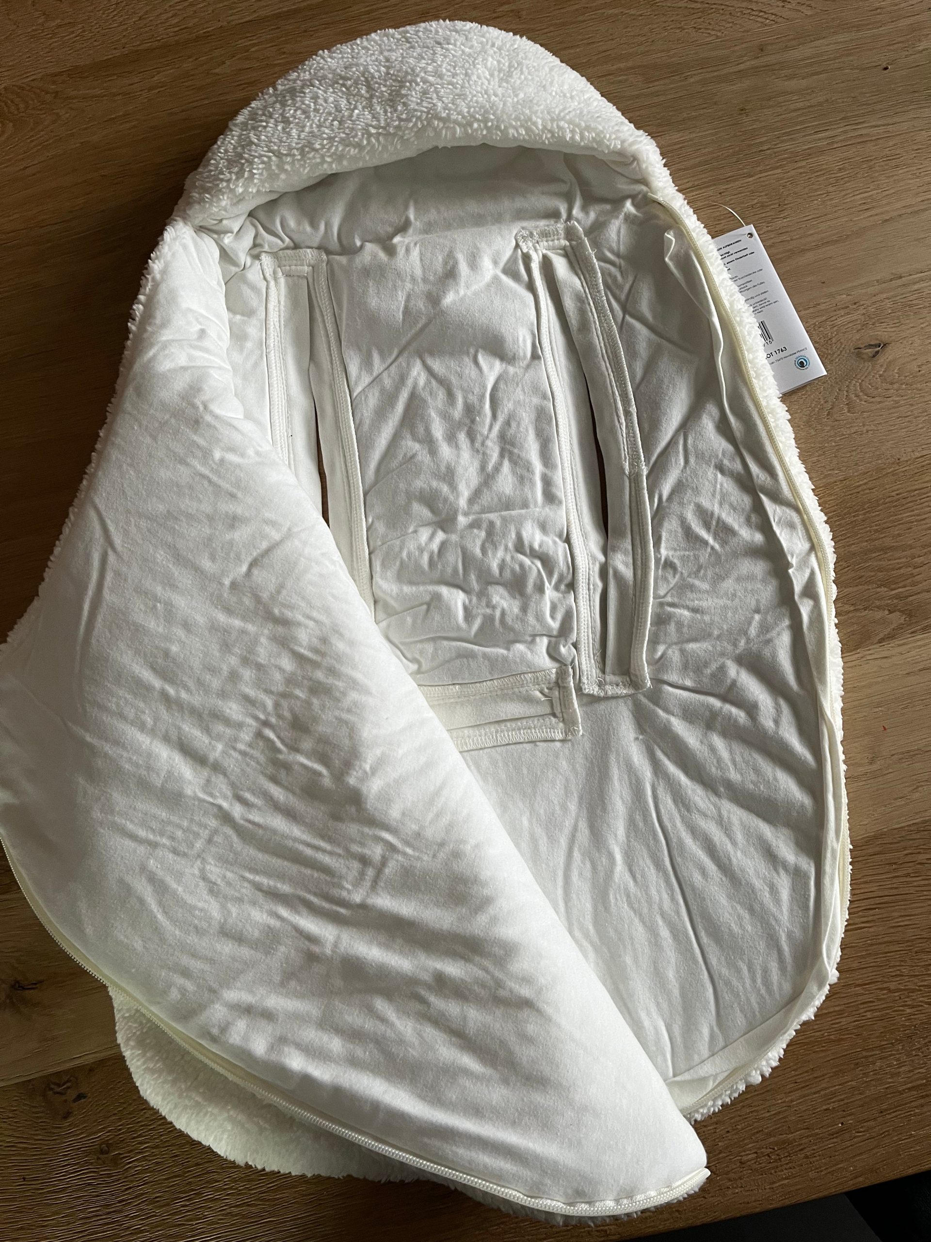 Cocon (teddystof) voor maxicosi/ autostoel 0-6 mnd - Afbeelding 3