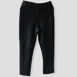 Zwarte lederen broek