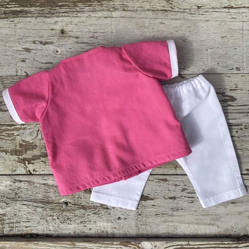 Poppenkleertjes Verpleegster Roze Maat 43 – Poppenkleding - Afbeelding 5