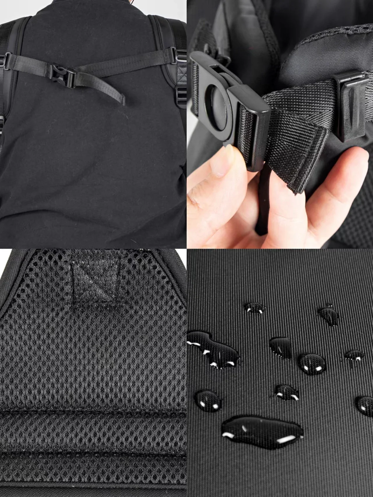 Ademende polyester hondendraagtas met verstelbare bandjes en veilige basis in bankstijl voor kleine honden - Afbeelding 4