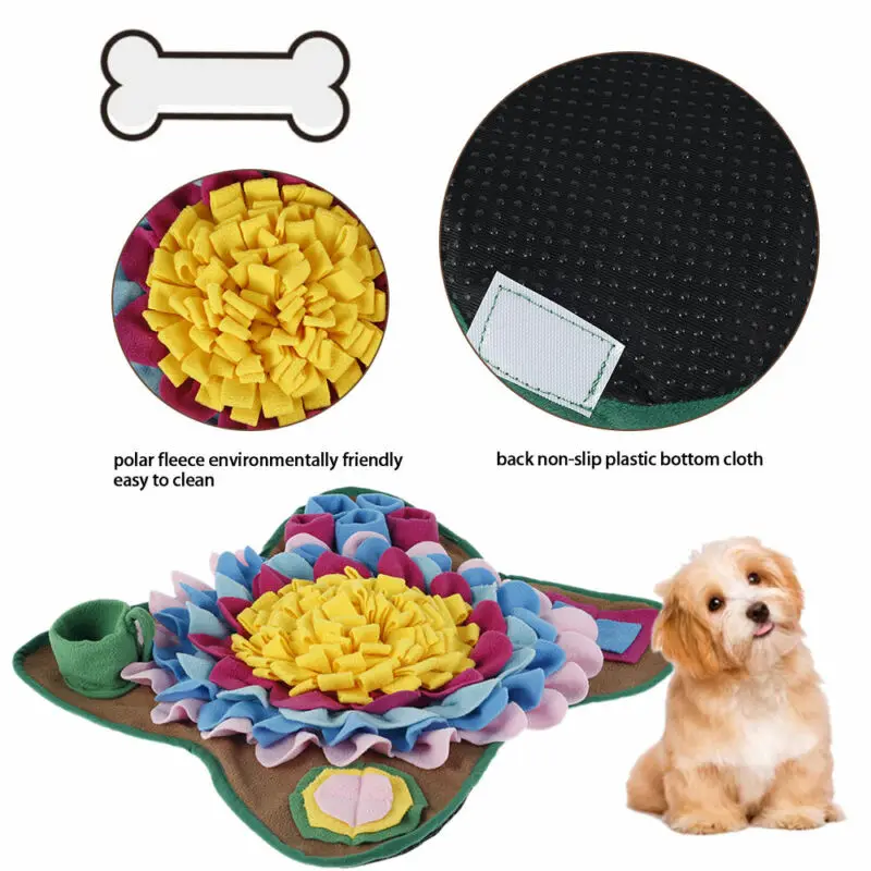 Snuffelmat voor honden Interactieve pluche Slow Feeder Machinewasbaar met draagbaar ontwerp - Afbeelding 6