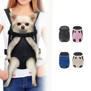 Ademende Pet Carrier met Been en Staart Openingen Verstelbare Riemen voor Kleine Huisdieren Ideaal voor Wandelen en Reizen