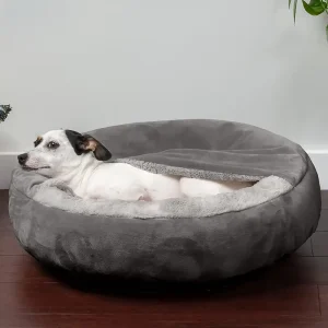 Orthopedisch Donut honden bed Met Kap Deken Om Weg Te Kruipen